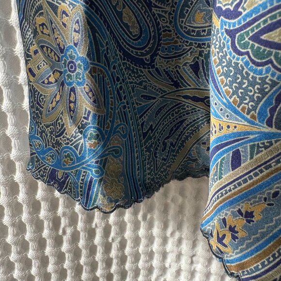 Vintage Victoria's Secret NWT blue paisley silk slip dress y2k going out medium - Picture 6 of 7